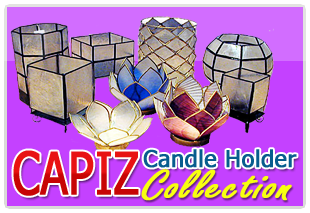 Philippine capiz candle holder